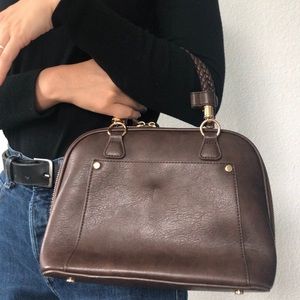Madison West Brown Convertible Hand Bag